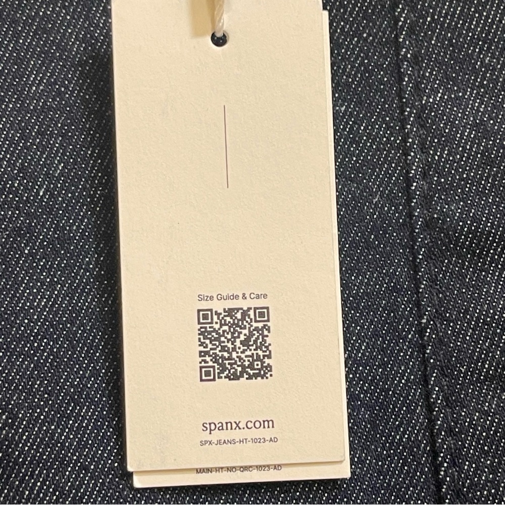 NWT Spanx Everywear Zero Waistband Cropped Wide Leg Jeans Raw Indigo Sz XL Reg - Picture 10 of 13